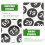 Nummer Stickers Zwart 20 0,98 Inch 8