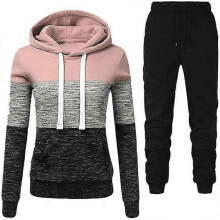 (S, Pink) Sweatshirt Sets for Women Oversized Pullover Hoodie Sweatshirt Matching Sweatpants Tracksuit Lounge Set