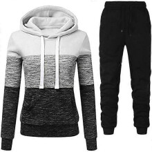 (M, White) Sweatshirt Sets for Women Oversized Pullover Hoodie Sweatshirt Matching Sweatpants Tracksuit Lounge Set