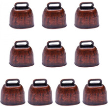 (10pcs, C) Mini Cow  s     s Metal Cow  s Craft  s    s     Cowbells Animal Anti Theft Accessories  s for Outdoor