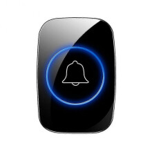 (AU Plug, Black) Wireless Doorbell With Led Flash Household Smart Cordless Door Bell For Home Apartment