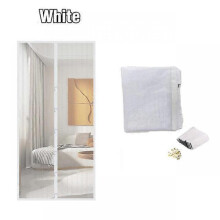 (90 x 210cm, White) Punch-free Magnetic Mosquito Net Anti Bug Insect Fly Mesh Door Curtains Automatic Closing Screen Suitable For Home Sliding Door