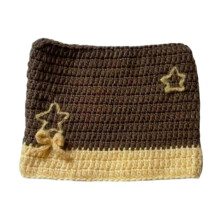 (coffee yellow) Knitted Kitten Hat 2000s Girls Photo Props New Year Thick Headgear Adults Kids Star Kitten Ears Y2K Photo Props