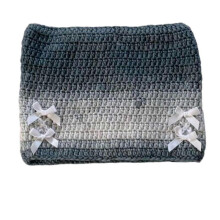 (blue gray gradient) Knitted Kitten Hat 2000s Girls Photo Props New Year Thick Headgear Adults Kids Star Kitten Ears Y2K Photo Props