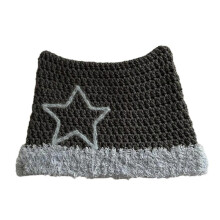 (Dark gray rough edge) Knitted Kitten Hat 2000s Girls Photo Props New Year Thick Headgear Adults Kids Star Kitten Ears Y2K Photo Props