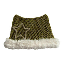(green raw edge) Knitted Kitten Hat 2000s Girls Photo Props New Year Thick Headgear Adults Kids Star Kitten Ears Y2K Photo Props