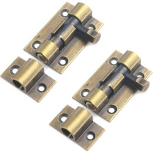 (1.5 Inch) 1.5 Inch-3Inch Barrel Bolt Slide Latch Lock Brass Door Security Window Gate Latch Hardware Sliding Door Latch with Screws Pack of 2