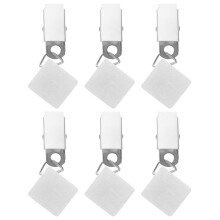 6St Herbruikbare Tafelkleedgewichten Met Clip Wit Stevig En