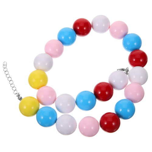 Rainbow Halskette Neon Perlen Bunt