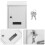 Wall Mount Iron Letter Box Locking Weiß Vintage Style 1 2