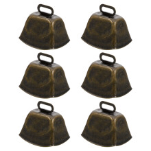 6 Stück Tiere Kuhglocke 4,10x4,00x3,10 Cm Olivgrün