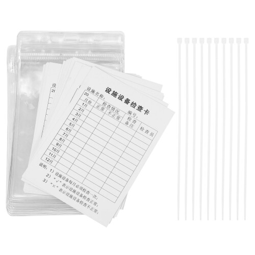 20 Sets Dauerhafte Prüfungs-Karten Für Gerätesicherheit
