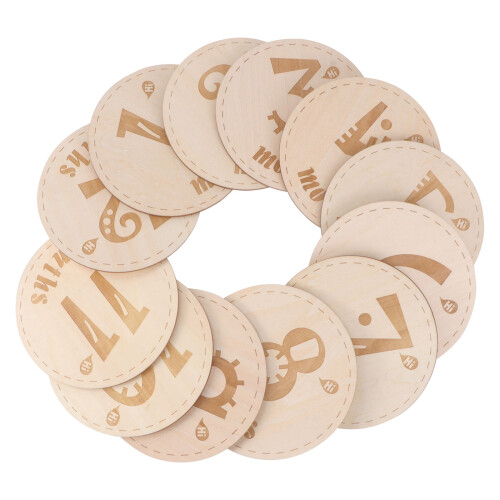 Baby Karten Beige Holz 12 39