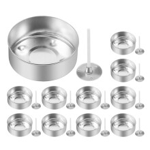 1Set Aluminium Theelichthouders Met Katoenen Lonten Voor Kaarsenmaken