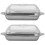 2 Pcs Stainless Steel Butter Plate with Lid 6