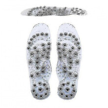 (L 28CM,white)Magnetic Therapy Acupressure Slimming Insoles,relieve Pain Improve zxin