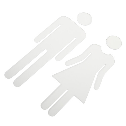Badezimmer Schild Silber 2 Stk Tür Kennzeichnung