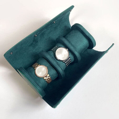 Watch Roll Box Grün PU Für Schmuck 1 Satz 2