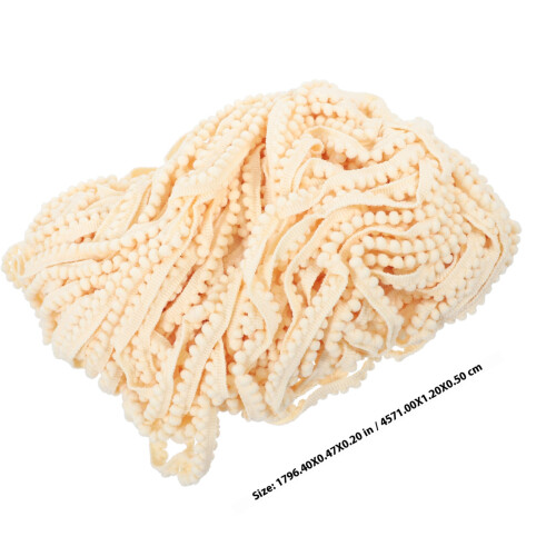 Raindrops Pomponkugel Fransenbesatz Beige Polyester 1 Satz 50 Yards 1