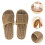 Open Toe Hausschuhe Bambus Sandalen 7