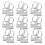 40 Schlüsselring Webbing Clip Metallringe Kabelbinder Eisen 1