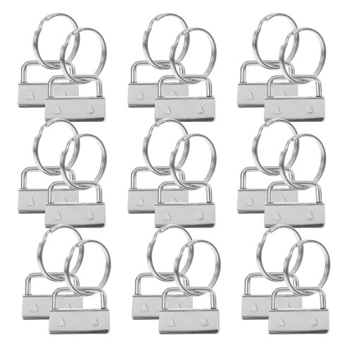 40 Schlüsselring Webbing Clip Metallringe Kabelbinder Eisen