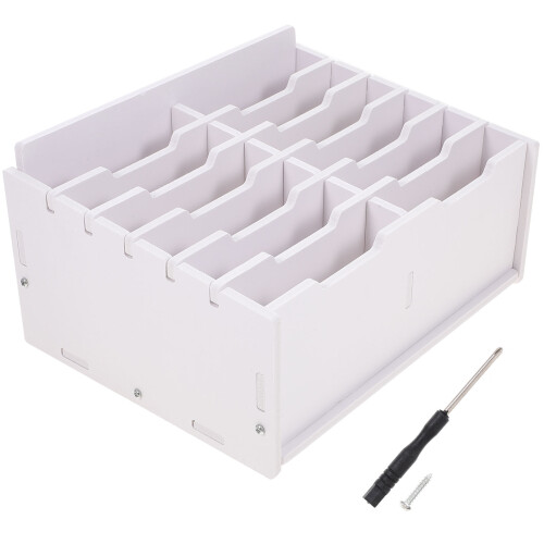 Mobile Phone Storage Box Office Weiß Wpc