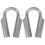 2Pcs Silver Stainless Steel Thimbles for Rope Wire Cable Collar Rings 7