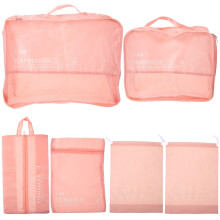 Travel Essentials Bag Storage Rosa 6 Teile