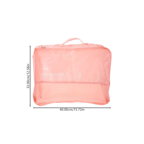 Travel Essentials Bag Storage Rosa 6 Teile 1