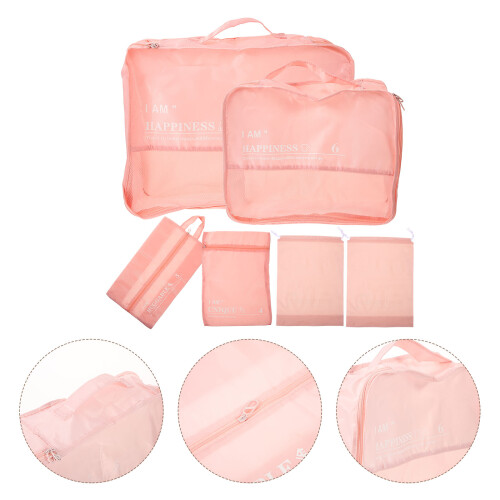 Travel Essentials Bag Storage Rosa 6 Teile 2