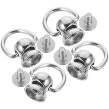 4Stk Metall D-Ringe Zinklegierung Für DIY Leder Und Silber