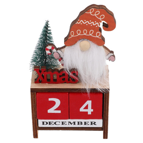 3Stk Holz Weihnachtskalender Blöcke Tischdekoration 1