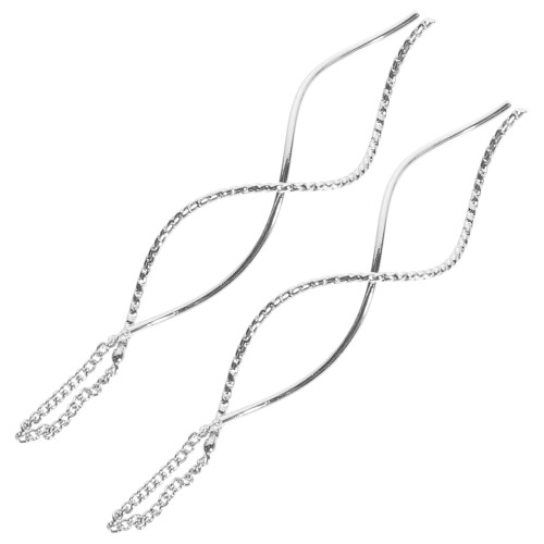 2 Pairs Oorbellen Zilveren