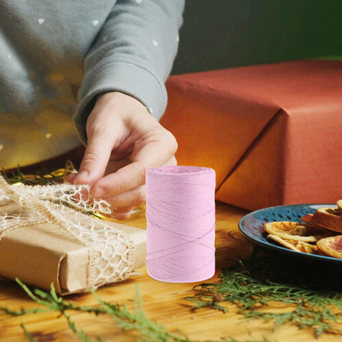 Dekorative Raffiapapier Rosa Bastelarbeiten 1 2