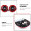 Super Luid Autotoeter Rood Aluminiumlegering 1 Set Vertraging 10