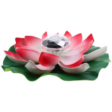 Led Solar Lotus Schwimmendes Poollicht Bunt Für Outdoor Deko Rot