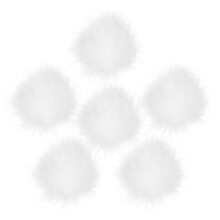 6 Große Garn Pompons Imitation Fuchsbällchen Selbermachen