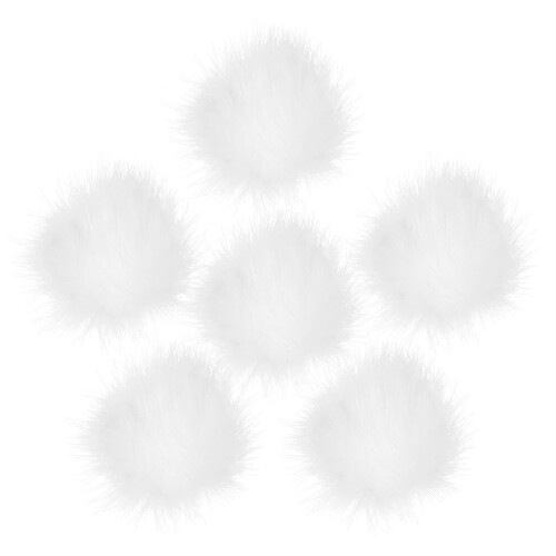 6 Große Garn Pompons Imitation Fuchsbällchen Selbermachen
