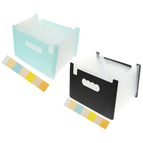 2Stk Blau Schwarz Für Dokumentenablage 1