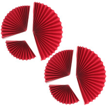 6Stk Roter Papierfächer Für Hochzeit Und Party 10X10Zoll
