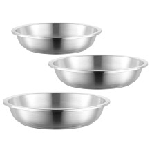 3Stk Edelstahl Rundteller Vielseitig Für Picknick & Zuhause