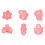 Creative Keksform Set 6-teilig PP Rosa Backzubehör 1