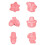 Creative Keksform Set 6-teilig PP Rosa Backzubehör 10