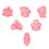 Creative Keksform Set 6-teilig PP Rosa Backzubehör 8