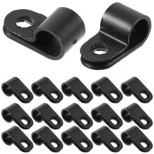 100 Ethernet Kabel Clips Außenhalterung Schwarz