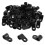 100 Ethernet Kabel Clips Außenhalterung Schwarz 5