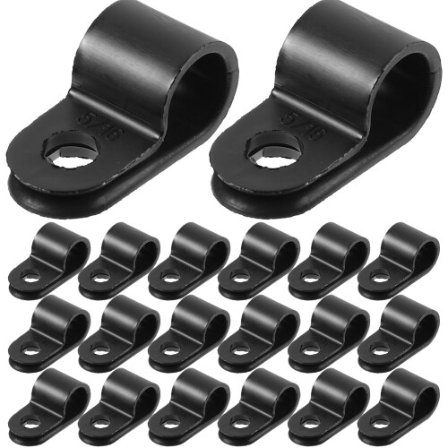 100 Ethernet Kabel Clips Außenhalterung Schwarz 1