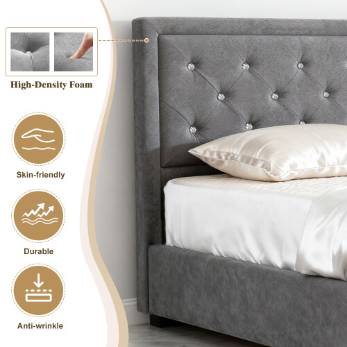 Comfy Living (3ft Single, Grey) Colorado Bed Frame 2