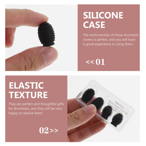 4 Stks Siliconen Covers Voor Drumstokken Percussie-instrumenten 1
